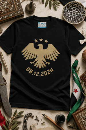 Der neue syrische Adler mit dem Freiheitsdatum - Unisex T‑Shirt -