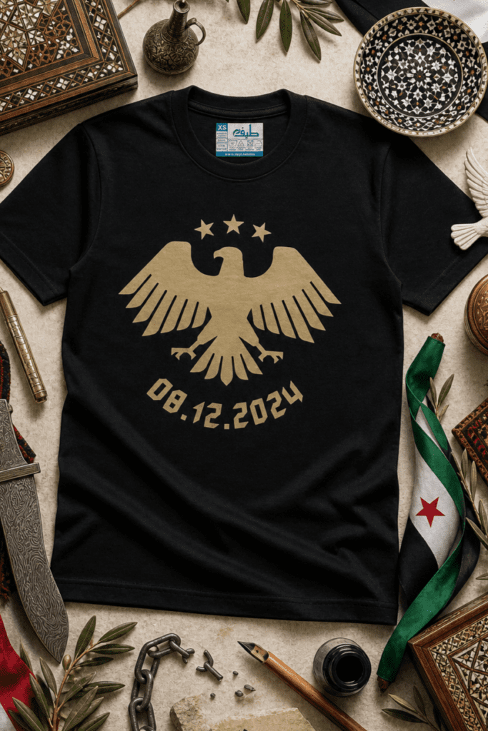 Der neue syrische Adler mit dem Freiheitsdatum - Unisex T‑Shirt -