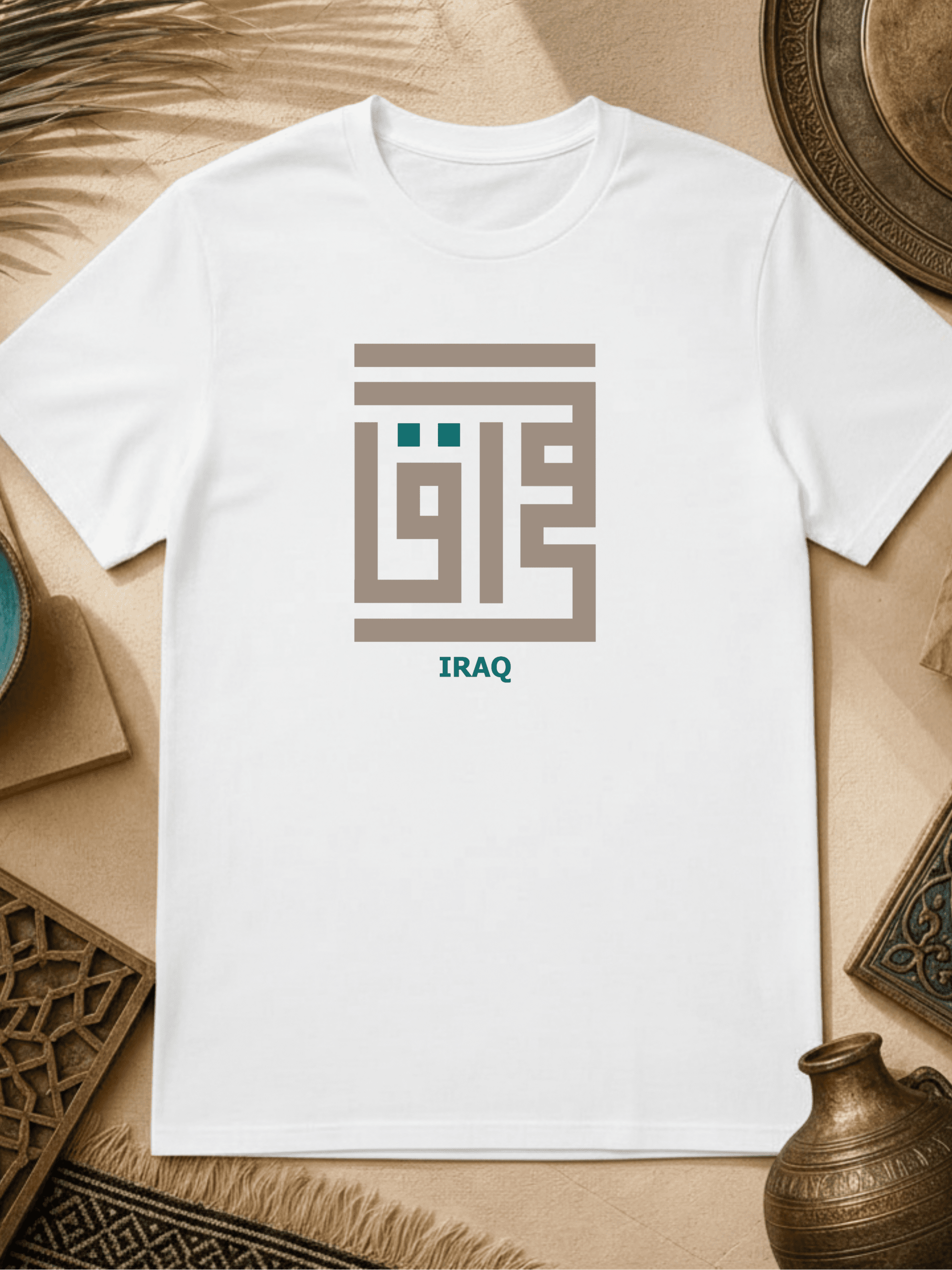 Irak Architektur arabische Kalligrafie leichte Unisex T‑Shirt – Bild 3