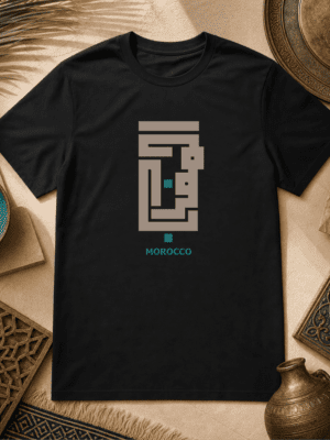 Morokko Architektur arabische Kalligrafie- leichte Unisex T‑Shirt