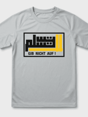 „Gib nicht auf!“ Herren Sport T‑Shirt – arabisch-deutscher Schrift